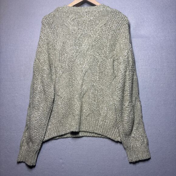 LINE Alpaca Wool Blend Sweater S Deep V Elevated Neutral Cozy Quiet Luxury Warm - Picture 2 of 7